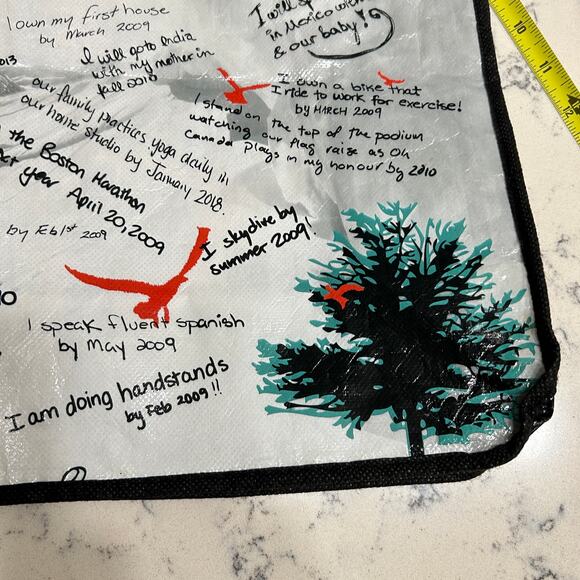 Lot of 3 Lululemon Athletica Reusable Shopping Bags Small White, VTG 2009, Red - Picture 11 of 14